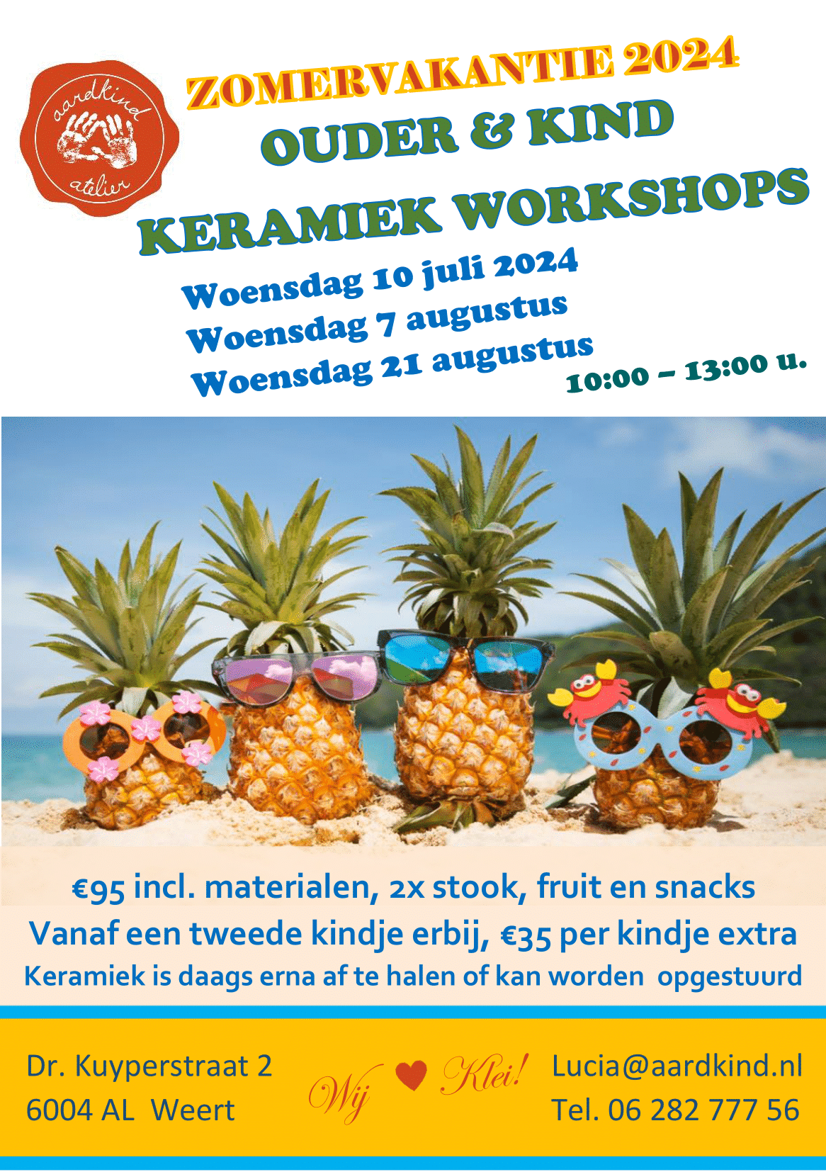 Kinderklei Zomer OuderKind dagdeelworkshop_ananas juli24